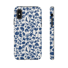 Load image into Gallery viewer, Dark Blue Floral Phone Case
