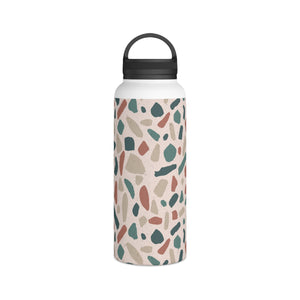 Warm Terrazzo Handle Lid Water Bottle