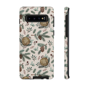 Winter Branches, Berries and Pine Cones Phone Case