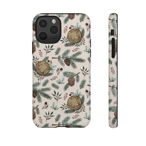 Winter Branches, Berries and Pine Cones Phone Case