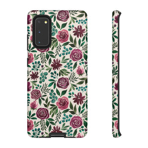 Magenta Floral Eucalyptus Phone Case