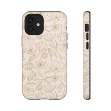 Load image into Gallery viewer, Gold Magnolia Phone Case