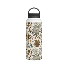 Load image into Gallery viewer, Watercolor Fall Leaves and Flowers Handle Lid Water Bottle