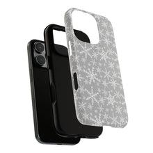 Load image into Gallery viewer, Gray Snowflakes Phone Case