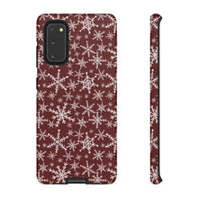Load image into Gallery viewer, Red Snowflakes Phone Case