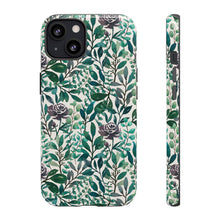 Load image into Gallery viewer, Purple Flowers and Eucalyptus Leaves Phone Case