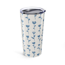 Load image into Gallery viewer, Light Blue Flower Travel Mug