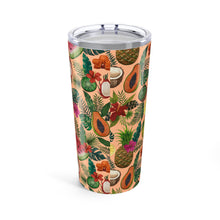 Load image into Gallery viewer, Tropical Fruit and Flowers Travel Mug