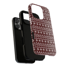 Load image into Gallery viewer, Red Snowflake Pattern Phone Case