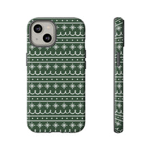 Load image into Gallery viewer, Green Snowflake Pattern Phone Case