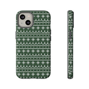 Green Snowflake Pattern Phone Case