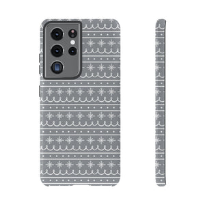 Gray Snowflake Pattern Phone Case