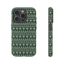 Load image into Gallery viewer, Green Snowflake Pattern Phone Case