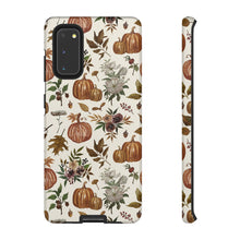 Load image into Gallery viewer, Fall Pumpkins, Flowers and Leaves Phone Case