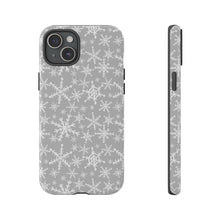 Load image into Gallery viewer, Gray Snowflakes Phone Case