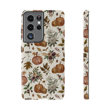 Load image into Gallery viewer, Fall Pumpkins, Flowers and Leaves Phone Case