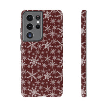 Load image into Gallery viewer, Red Snowflakes Phone Case