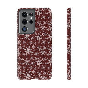 Red Snowflakes Phone Case