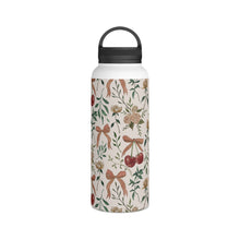 Load image into Gallery viewer, Cherry and Roses Handle Lid Water Bottle