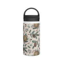 Load image into Gallery viewer, Winter Branches, Berries and Pine Cones Handle Lid Water Bottle
