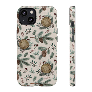 Winter Branches, Berries and Pine Cones Phone Case