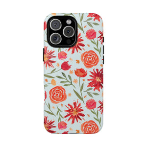 Red Flower Burst Phone Case