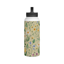 Load image into Gallery viewer, Whimsical Spring Blooms Handle Lid Water Bottle