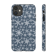 Load image into Gallery viewer, Blue Snowflakes Phone Case
