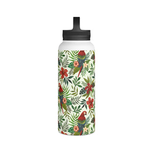 Tropical Parrot Handle Lid Water Bottle