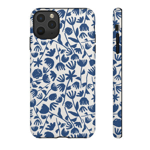 Dark Blue Floral Phone Case