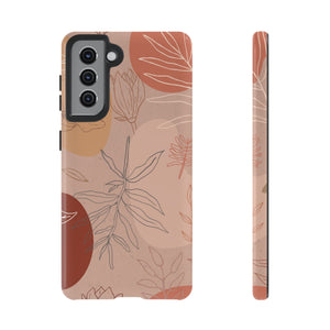 Pink Abstract Desert Leaf Phone Case