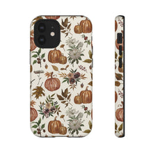Load image into Gallery viewer, Fall Pumpkins, Flowers and Leaves Phone Case