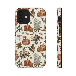 Fall Pumpkins, Flowers and Leaves Phone Case