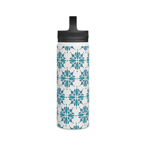 Teal Tile Handle Lid Water Bottle