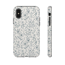Load image into Gallery viewer, Blue Gray Flower Phone Case