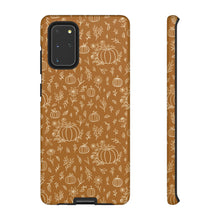 Load image into Gallery viewer, Bronze Floral Ink Pumpkin Phone Case