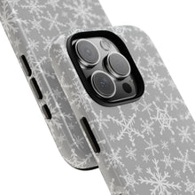Load image into Gallery viewer, Gray Snowflakes Phone Case