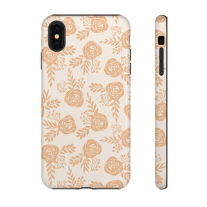 Light Orange Floral Phone Case