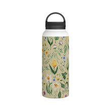 Load image into Gallery viewer, Whimsical Spring Blooms Handle Lid Water Bottle