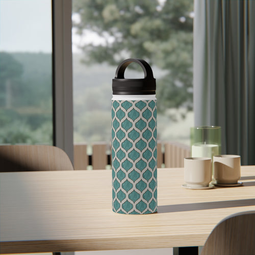 Turquoise Tile Handle Lid Water Bottle