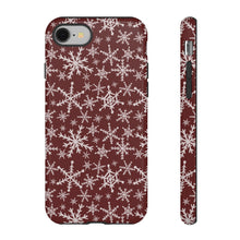 Load image into Gallery viewer, Red Snowflakes Phone Case