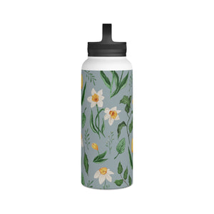 Daffodils and Tulips Handle Lid Water Bottle