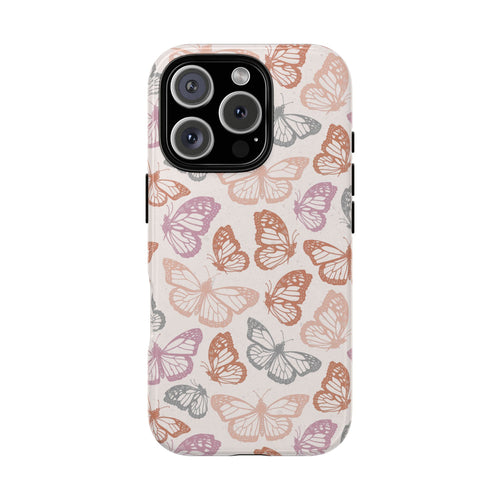 Orange and Pink Butterfly Phone Case