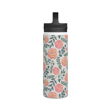 Load image into Gallery viewer, Watercolor Floral Handle Lid Water Bottle