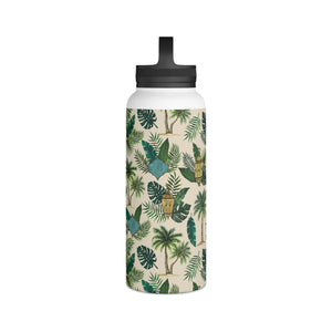 Palms and Lanterns Handle Lid Water Bottle