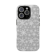 Load image into Gallery viewer, Gray Snowflakes Phone Case