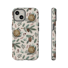 Load image into Gallery viewer, Winter Branches, Berries and Pine Cones Phone Case