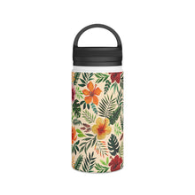 Load image into Gallery viewer, Tropical Watercolor Floral Handle Lid Water Bottle