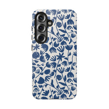 Load image into Gallery viewer, Dark Blue Floral Phone Case