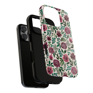 Magenta Floral Eucalyptus Phone Case